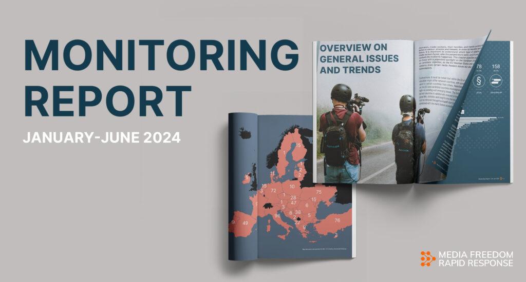 The partners from the Media Freedom Rapid Response (MFRR) today publishes the latest edition of its Monitoring Report which documents all press freedom violations recorded from January to June 2024.