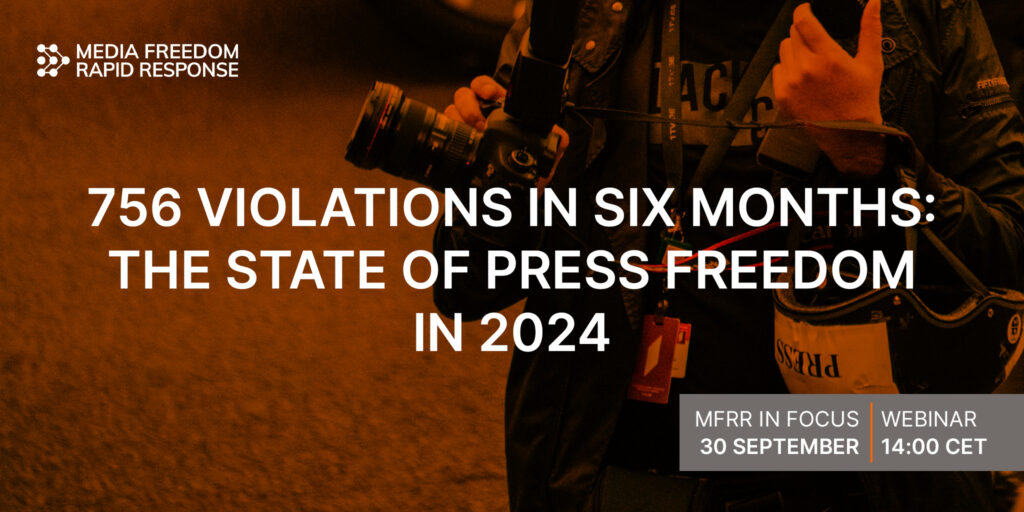 Join our webinar on September 30, 2024, to explore the latest findings from the MFRR report, detailing 756 media freedom violations. Our experts will discuss trends in online threats, election-related violations, and anti-media laws